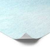 Pastel Aqua Blue Horizon Abstract Watercolor Art Poster (Ecke)