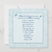 Pastel-Aqua-Damast-Erneuerung Einladung (Vorderseite)