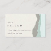 Pastel Aqua Gray Kraft Mountain Visitenkarte (Vorderseite)