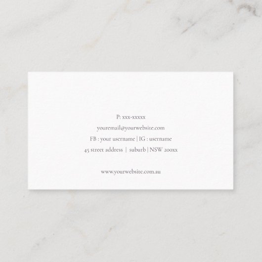 Pastel Aqua Gray Kraft Mountain Wave QR Code Visitenkarte (Rückseite)