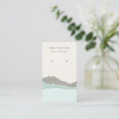 Pastel Aqua Kraft Mountain Wave Earring Display Visitenkarte (Stehend Vorderseite)