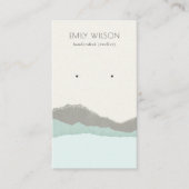 Pastel Aqua Kraft Mountain Wave Earring Display Visitenkarte (Vorderseite)