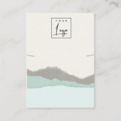 Pastel Aqua Kraft Mountain Wave Necklace Display Visitenkarte (Vorderseite)
