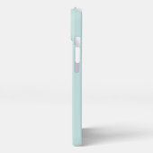 Pastel Aqua Marmor Subtile Personalisiert iPhone Hülle (Linke Seite)