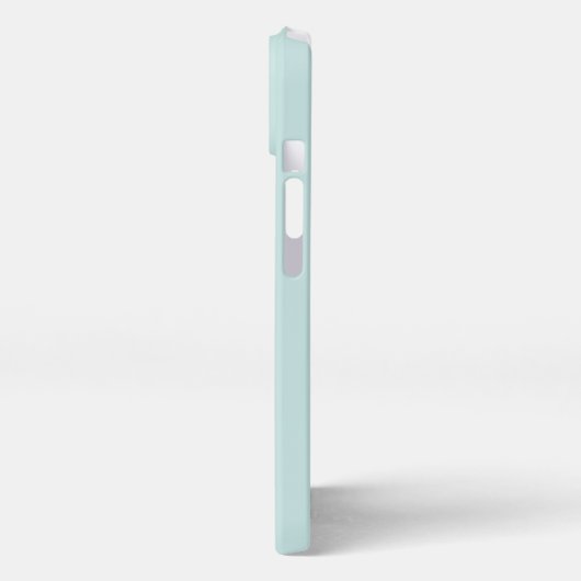 Pastel Aqua Marmor Subtile Personalisiert iPhone Hülle (Linke Seite)