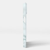 Pastel Aqua Marmor Subtile Personalisiert iPhone Hülle (Rechte Seite)