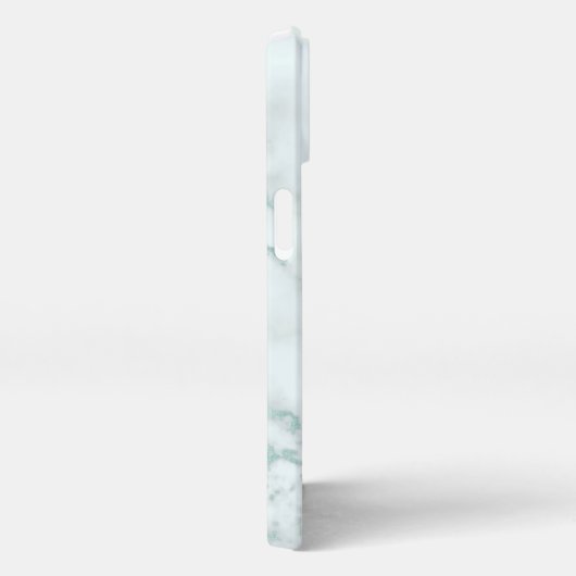 Pastel Aqua Marmor Subtile Personalisiert iPhone Hülle (Rechte Seite)