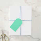 Pastel Aqua Solid Color | Classic | elegant Geschenkanhänger (Mit Garn)