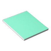 Pastel Aqua Solid Color | Classic | elegant Notizblock (angewinkelt)