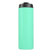 Pastel Aqua Solid Color | Classic | elegant Thermosbecher (Vorderseite)