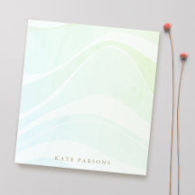 Pastel Aqua Tropisches Retro Wasserfarbenwellen