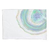 Pastel Aqua und Lila Agate-Muster Kissenbezug (Vorderseite-Links)