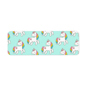 Pastel Aqua Unicorn Muster