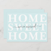 Pastel Aqua Zuhause Sweet Zuhause Wir haben uns be Ankündigung (Vorne/Hinten)