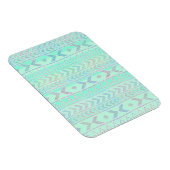 Pastel Aquamarin Aztec Art Style Muster Magnet (Rechte Seite)