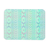 Pastel Aquamarin Aztec Art Style Muster Magnet (Horizontal)