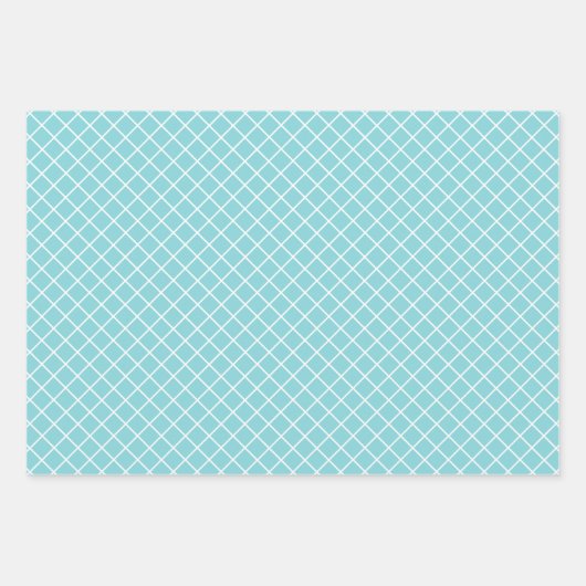 Pastel Aquamarin Blue Coffee Brown Streifen Punkt Geschenkpapier Set (Vorderseite 3)