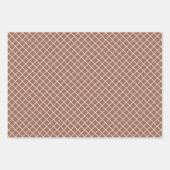 Pastel Aquamarin Blue Coffee Brown Streifen Punkt Geschenkpapier Set (Vorderseite 3)