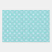 Pastel Aquamarin Blue Coffee Brown Streifen Punkt Geschenkpapier Set (Vorderseite 2)