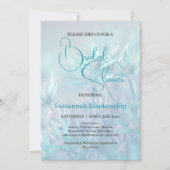 Pastel Aquamarin floral Background Brautparty Einladung (Vorderseite)
