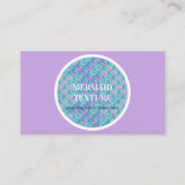 Pastel Aquamarin Lila Mermaid Schwanz Visitenkarte (Vorderseite)
