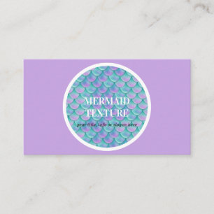 Pastel Aquamarin Lila Mermaid Schwanz Visitenkarte