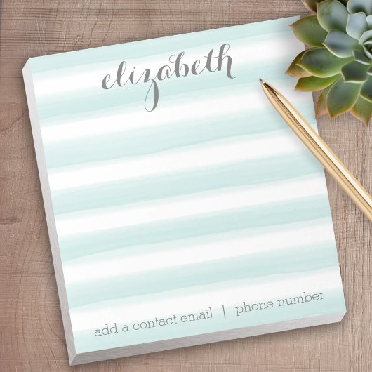 Pastel Aquamarin und Gray Stationery Suite für Fra Notizblock