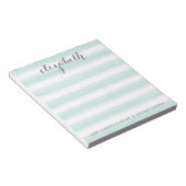 Pastel Aquamarin und Gray Stationery Suite für Fra Notizblock (angewinkelt)