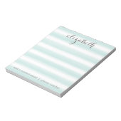 Pastel Aquamarin und Gray Stationery Suite für Fra Notizblock (Rotiert)