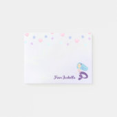 Pastel Aquamarin und Lila Mermaid Princess Post-it Klebezettel (Vorderseite)