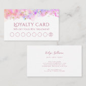 Pastel Aquarell Glitzer Loyalkarte Visitenkarte (Vorne/Hinten)