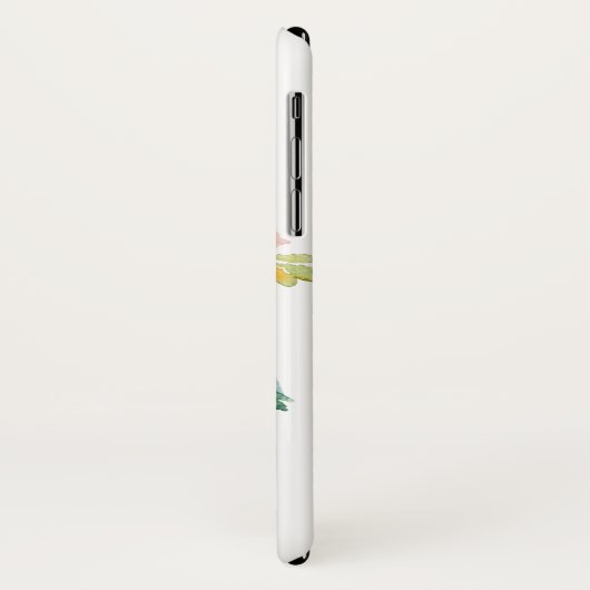 Pastel Aquarellbäume Metallisches Kupfermonogramm Case-Mate iPhone Hülle (Hinten/Links)