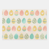 Pastel Aquarelleier Bunny Merry Oster Geschenkpapier Set (Vorderseite 3)