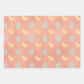 Pastel Aquarelleier Bunny Merry Oster Geschenkpapier Set (Vorderseite 2)