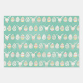 Pastel Aquarelleier Bunny Merry Oster Geschenkpapier Set (Vorderseite)