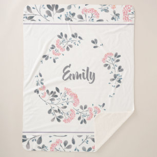 Pastel Aquarellfarben zarte Blume Kleider Sherpadecke