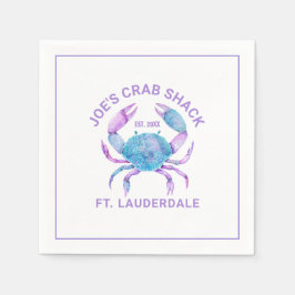 Pastel-Aquarellkrebse Serviette