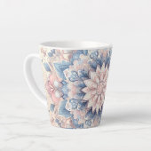 Pastel Arabesque Mandala Art Latte Mug  Milchtasse (Linke Ecke)