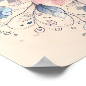 Pastel Arabesque Mandala Art Poster (Ecke)