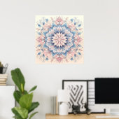 Pastel Arabesque Mandala Art Poster (Heimbüro)