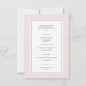 Pastel Art Deco Pink - Karte mit Hochzeitsinformat (Vorderseite)