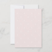 Pastel Art Deco Pink - Karte mit Hochzeitsinformat (Rückseite)