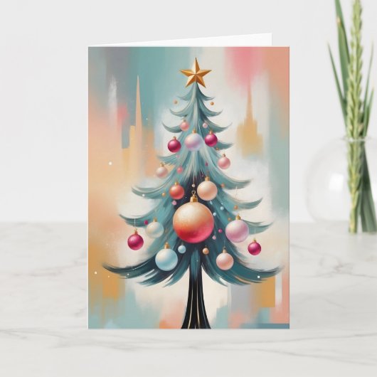 Pastel Art Deco Weihnachten Luxus Extravagante Orn (Vorderseite)