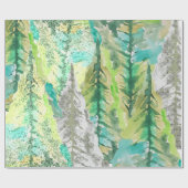 Pastel Artistic Colorful Pine Tremola Geschenkpapier (Flach)