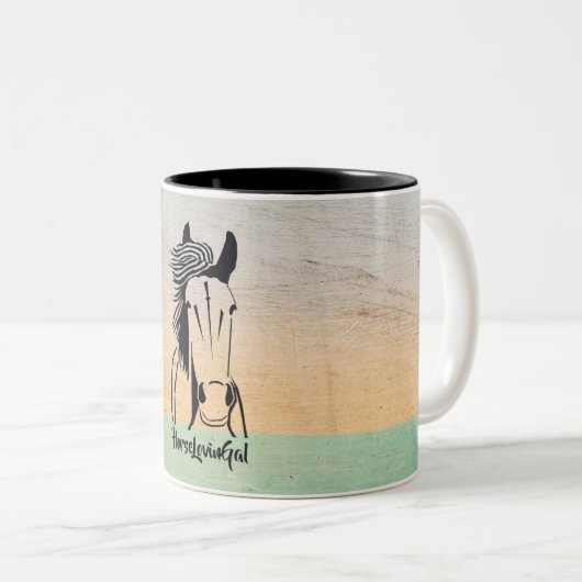 Pastel Artistic Horse Lovin' Gal Tasse (VorderseiteRechts)