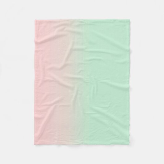 Pastel Ästhetik verschlungene rosa Minze grün Fleecedecke (Vorderseite)