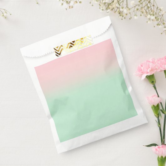 Pastel Ästhetik verschlungene rosa Minze grün Geschenktütchen (Versiegelt)