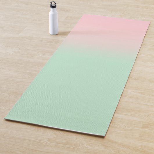 Pastel Ästhetik verschlungene rosa Minze grün Yogamatte (Beispiel)