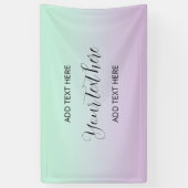 Pastel ästhetische Minze und Lilac Gradient Ombre Banner (Vertikal)
