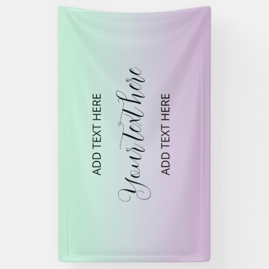 Pastel ästhetische Minze und Lilac Gradient Ombre Banner (Vertikal)